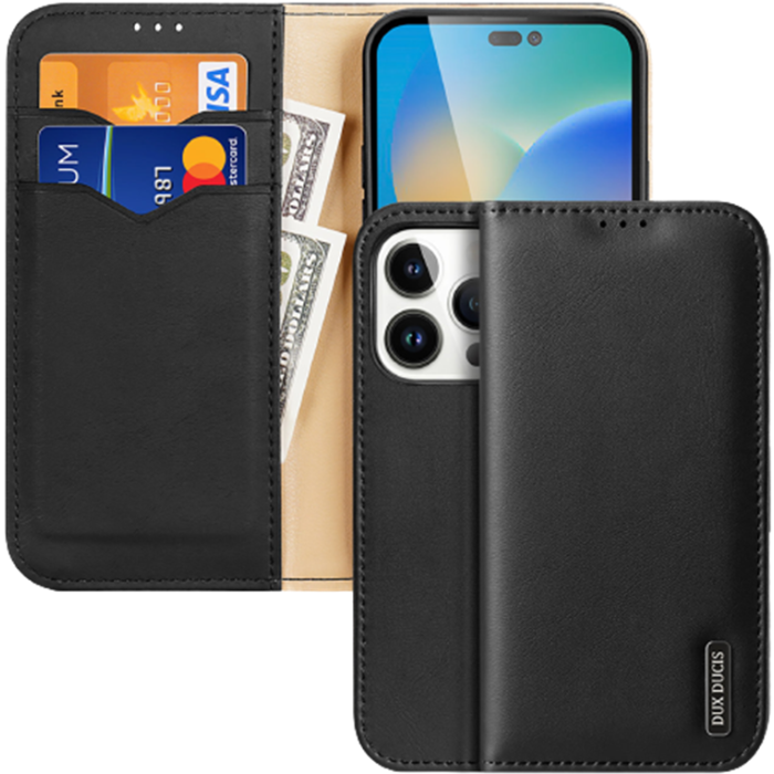 Obal Dux Ducis Hivo Book Apple iPhone 16e čierny