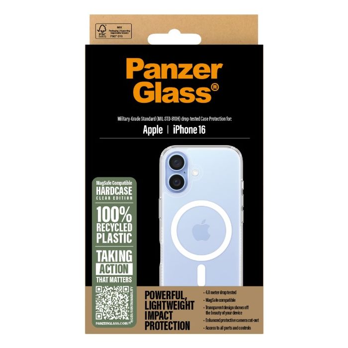 PanzerGlass - Puzdro HardCase s MagSafe pre Apple iPhone 16, transparentná