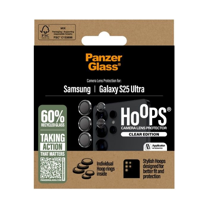 PanzerGlass - Ochranný kryt objektívu Hoops pre Samsung Galaxy S25 Ultra S938, číra