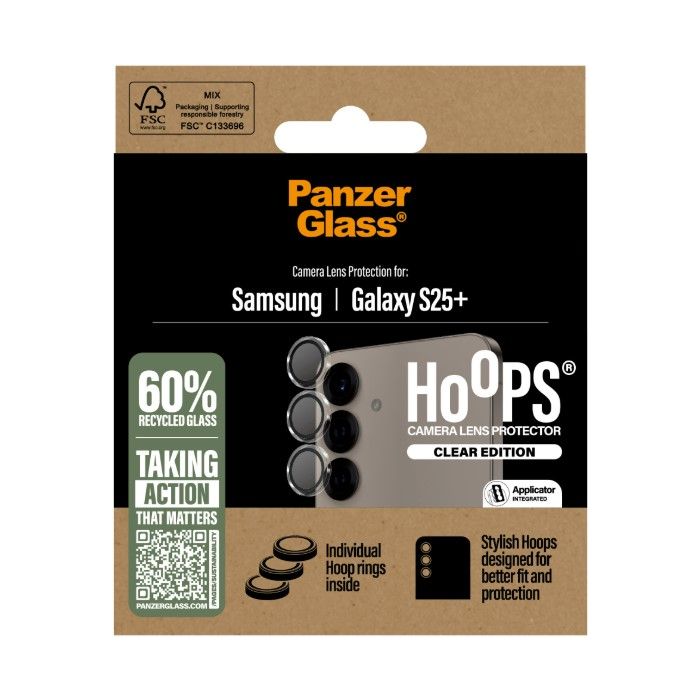 PanzerGlass - Ochranný kryt objektívu Hoops pre Samsung Galaxy S25+ S936, číra