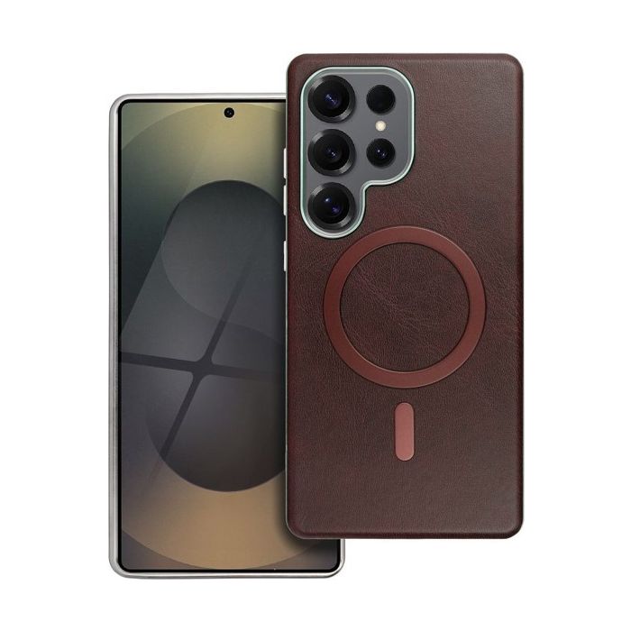 Obal GENTLEMAN MAG COVER Case MagSafe Samsung Galaxy A56 5G A566 hnedý