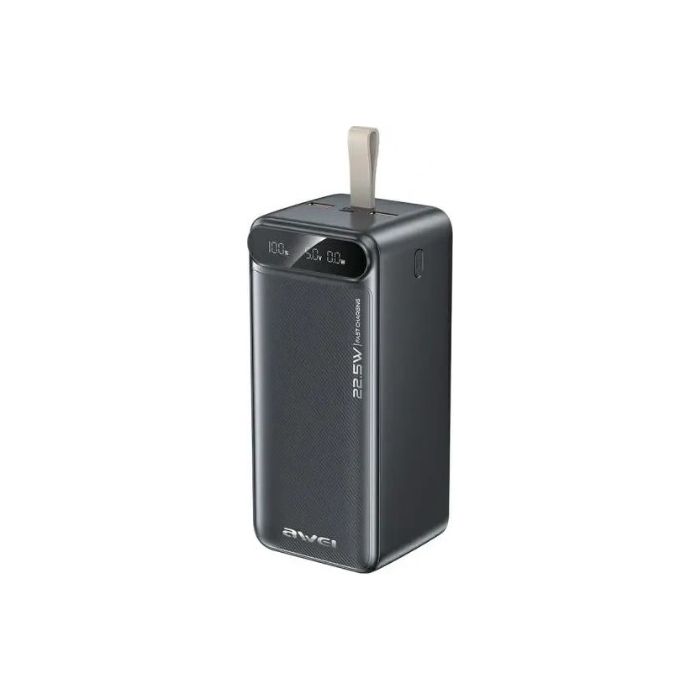 AWEI PA-13, 50000mAh 22.5W, USB-C, USB-A, LED displej, čierna