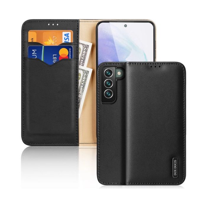 Obal Dux Ducis Hivo Book Samsung Galaxy S22+ 5G S906 čierny (ochrana proti čítaniu RFID čipov)