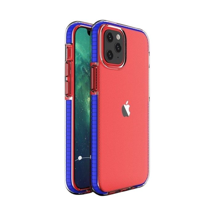 Obal Spring Case Apple iPhone 12 Mini transparentno-modrý