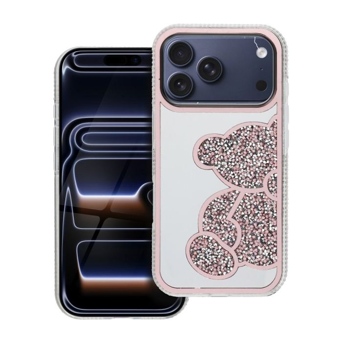 Obal TEDDY BEAR Apple iPhone 17 Pro Max ružový