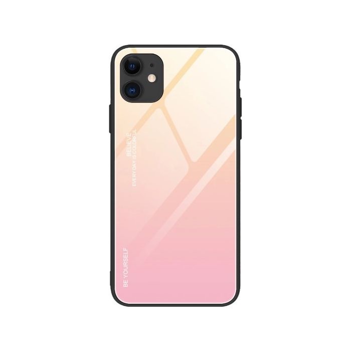 Obal Gradient Glass Apple iPhone 12 mini ružový