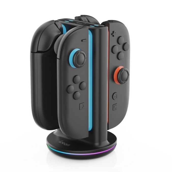 iPega SW2051 nabíjacia stanica s RGB pre JoyCon ovládače Nintendo Switch 2 čierna