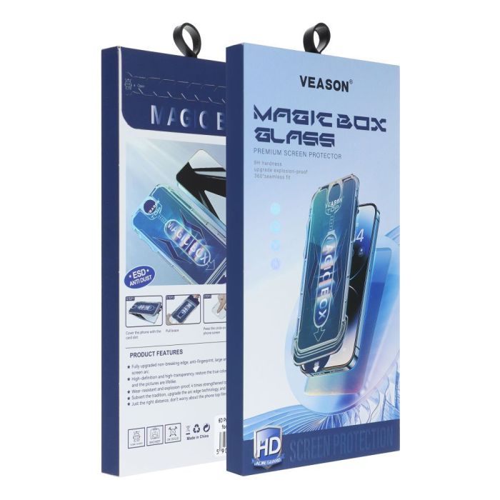 Sklo 6D Pro Veason Easy-Install iPhone 17 Pro Max celotvárové - čierne