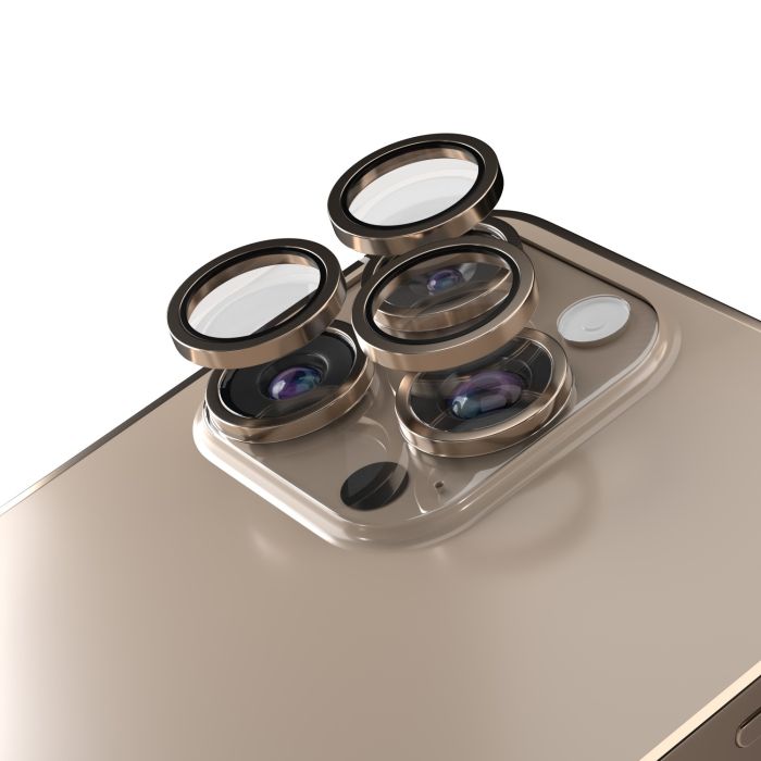 Ochranné sklo na fotoaparát Etteri Camera Lens Protector Apple iPhone 16 Pro/16 Pro Max zlaté