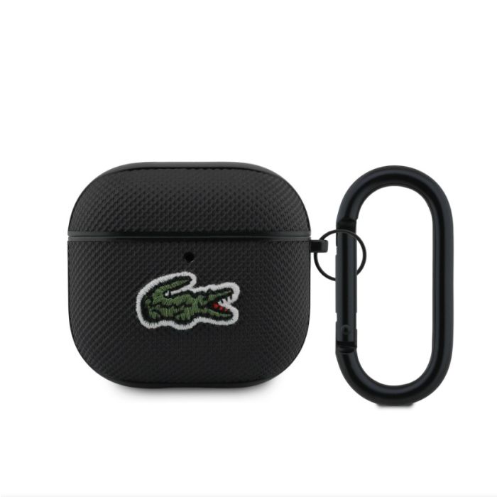 Obal Lacoste Petit Pique Croc Logo Patch Apple AirPods 4 LCA4PVCK čierny