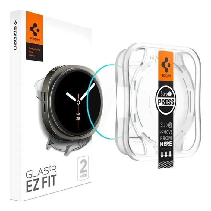 Ochranné sklo Spigen Glas.tr ez-Fit Samsung Galaxy Watch 8 44mm transparentné (2ks)