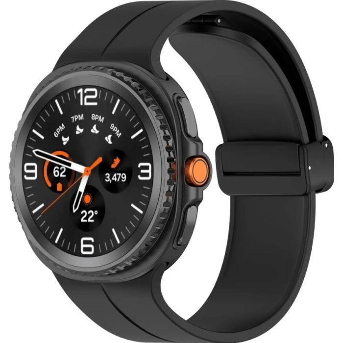 Remienok Bizon Strap Watch Silicone L Samsung Galaxy Watch 8 40mm/44mm/8 Classic 46mm čierny
