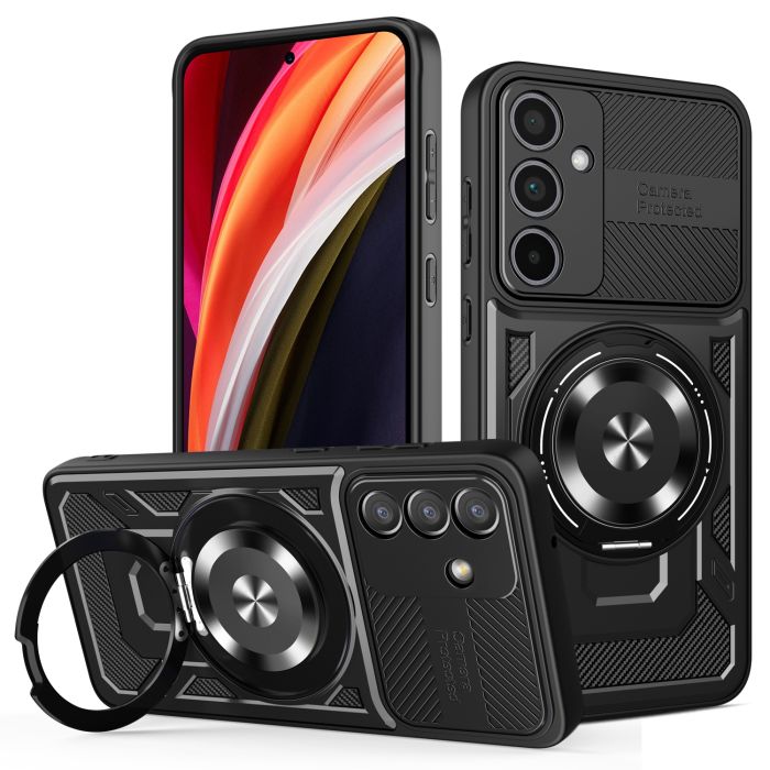 Defender Armor Magsafe Ring TPU/TPC Samsung S24/S25 - čierne