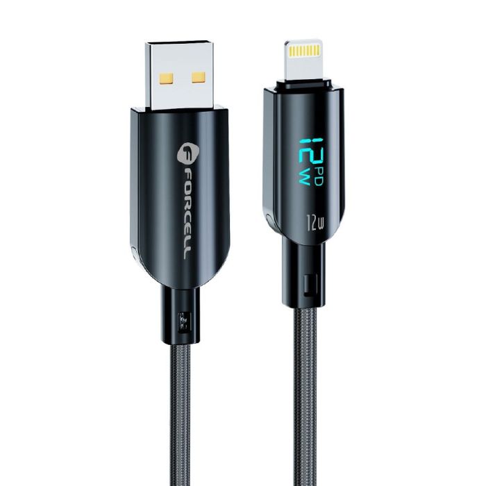FORCELL F-ENERGY C273 cable USB A to Lightning 2,4A 12W Digital 1,2 m black