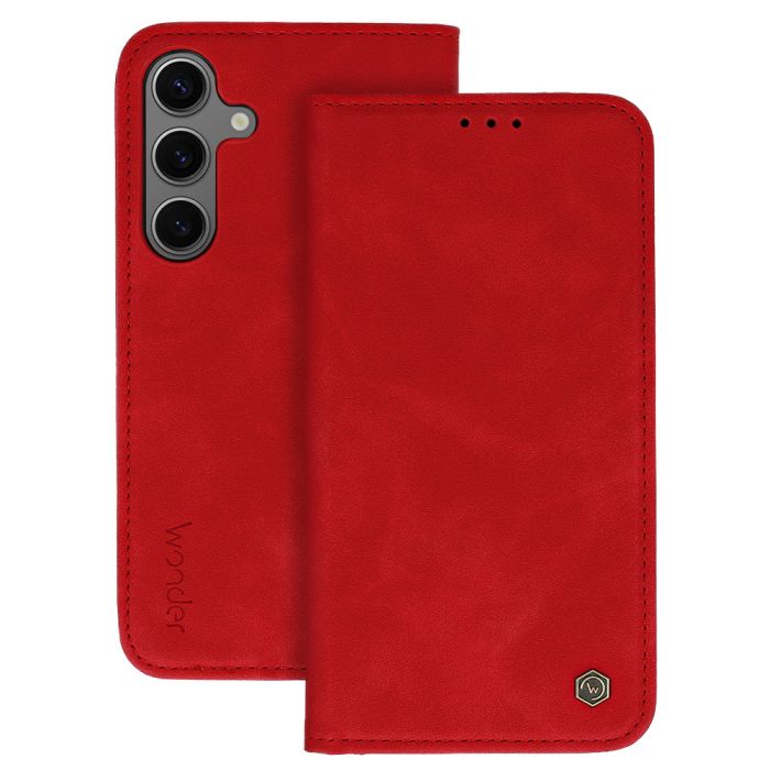 Obal Wonder Smart Book Samsung Galaxy A52 4G A525/A52 5G A526/A52s A528 červený