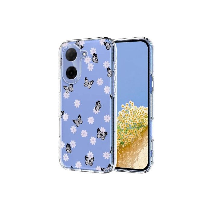 Obal Flower TPU Xiaomi Redmi A5 kvety 3 (kvietky, motýle)