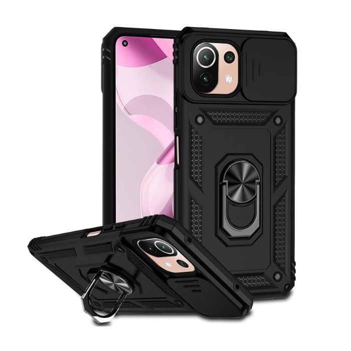Obal Camshield Ring Armor Xiaomi Mi 11 Lite čierny