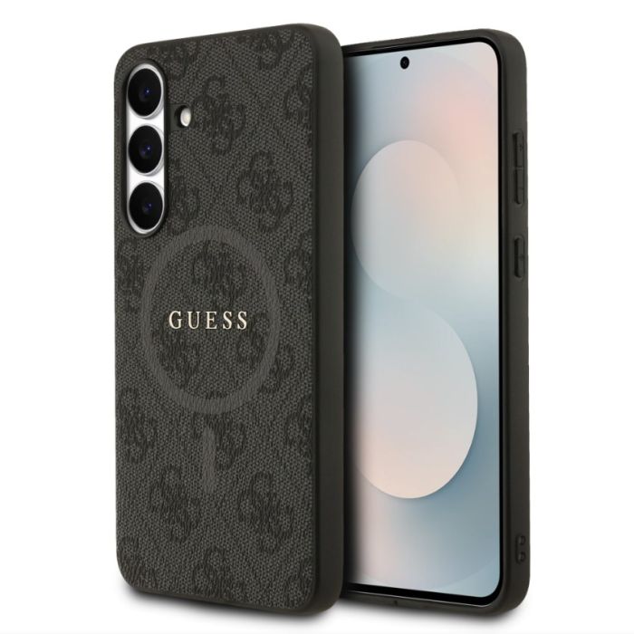Obal Guess PU Leather 4G Colored Ring MagSafe Samsung Galaxy S25 FE 5G S731 GUHMS25FEG4GFRK čierny