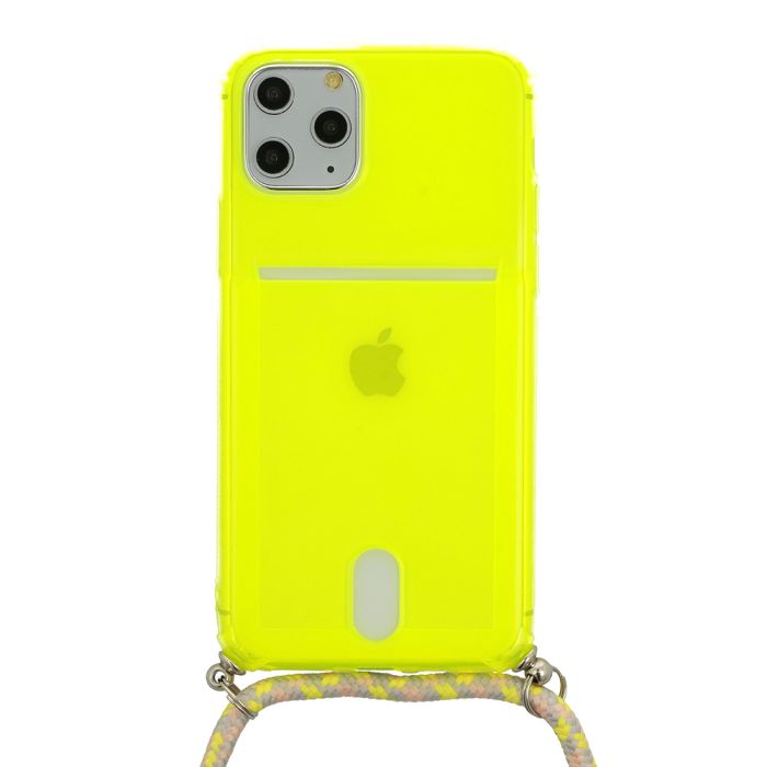 Obal Silicone Fluo Apple iPhone 12 Mini limetkový (+ šnúrka)