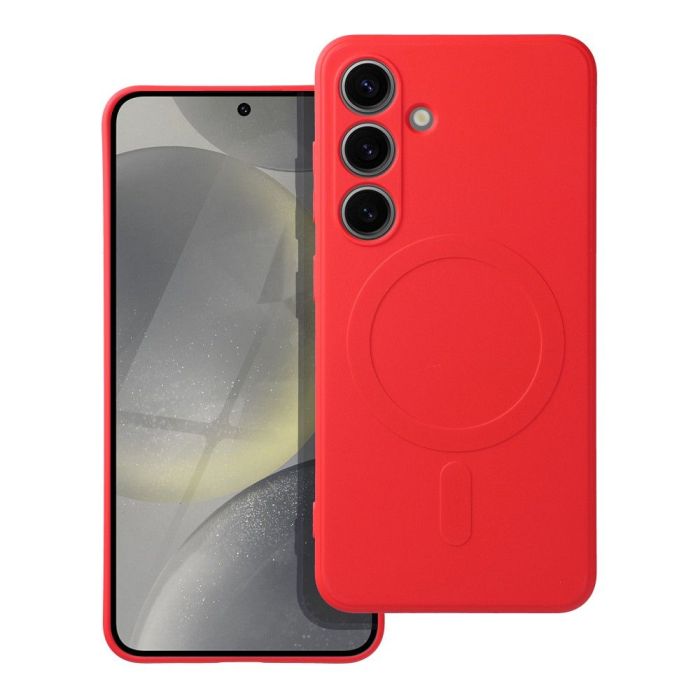 Obal SILICONE MAG COVER MagSafe Samsung Galaxy S26 5G S941 červený
