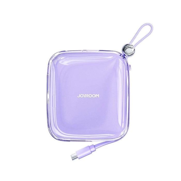 Joyroom Jelly Series JR-L002 Powerbank, 10000 mAh, 22.5W; vstavaný kábel USB-C, fialová