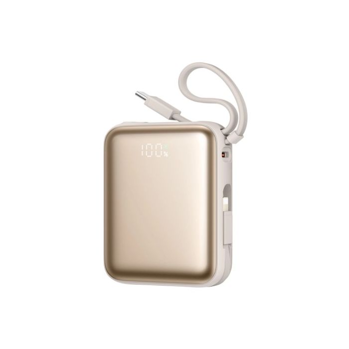 Joyroom JR-PBF27 Powerbank, 10000mAh 22.5W, vstavané káble, zlatá