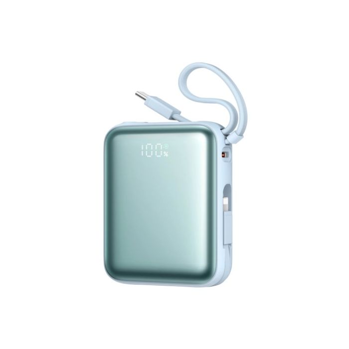 Joyroom JR-PBF27 Powerbank, 10000mAh 22.5W, vstavané káble, svetlomodrá