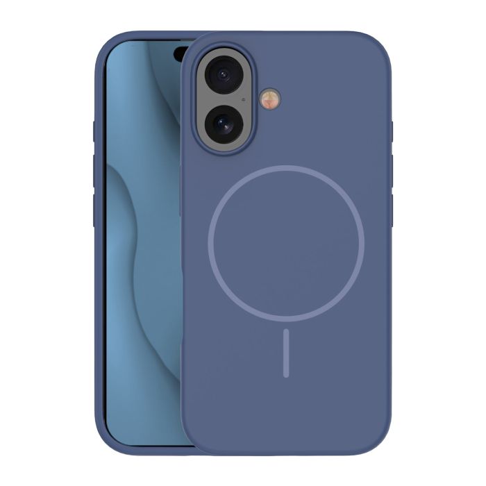 Silicone Thin Magsafe TPU/TPC iPhone 16 - tmavo-modré