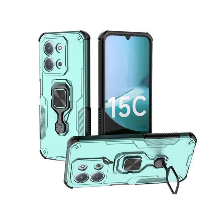 Obal Armor Ring Stand Xiaomi Redmi 15C/POCO C85 zelený