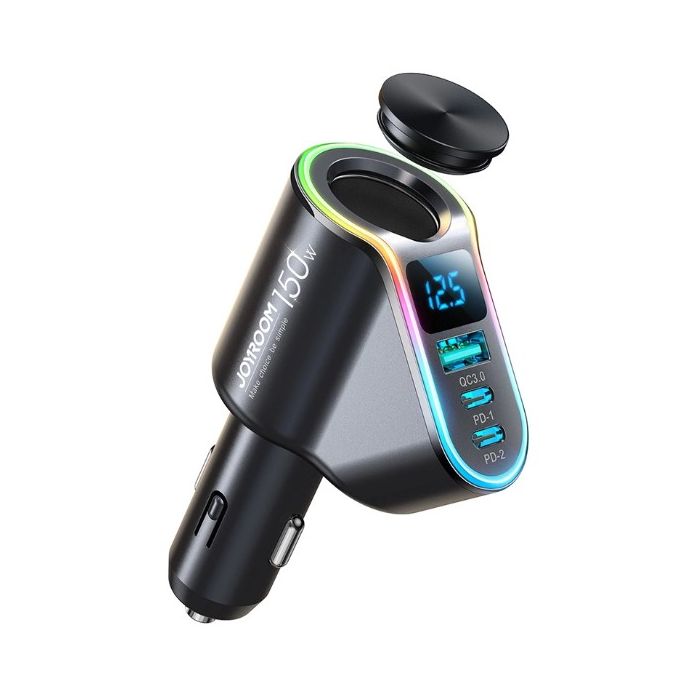 Joyroom 4v1 JR-CL21, USB-A QC3.0/2xUSB-C PD 150W, čierna