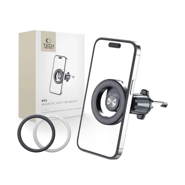 Tech-Protect N53 MagSafe, magnetický držiak telefónu ventilačná mriežka, čierny