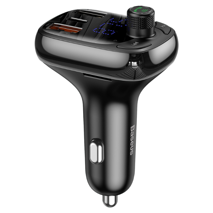 Baseus S-13 FM Transmiter CCMT000101, Bluetooth, MP3, 2x USB 4,8A, čierny (Bulk)