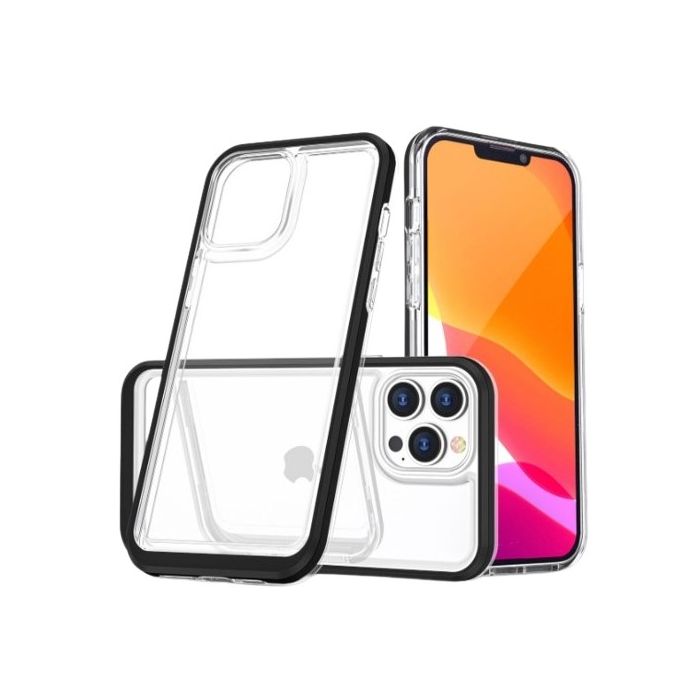 Obal Hybrid Armor 3v1 Apple iPhone 13 Pro Max transparentno čierny