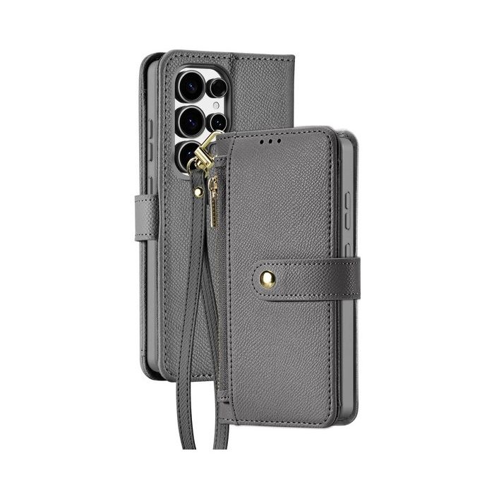 Obal Dux Ducis Lawa Leather Detachable Magnetic Wallet Samsung Galaxy S25 Ultra 5G S938 sivý