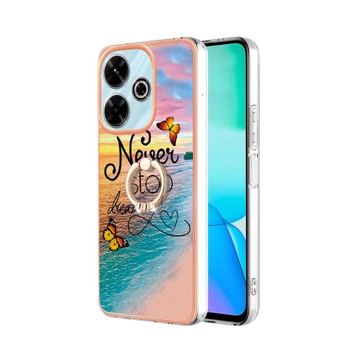 Obal Electroplating IMD Ring Xiaomi Redmi 13 4G/5G motýle