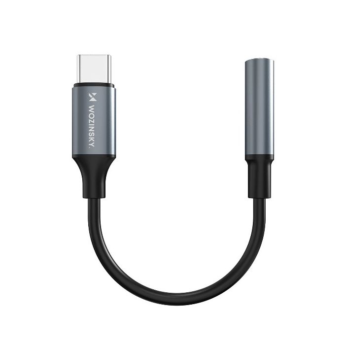 Wozinsky WACM-01, USB-C/3.5mm Mini jack adaptér, čierny