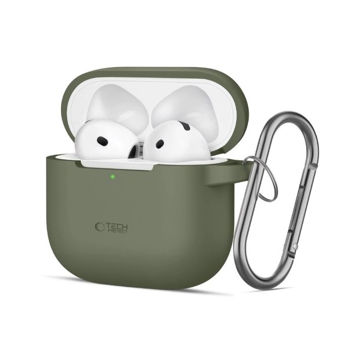 Obal Tech-Protect Silicone Hook Apple Airpods 4 zelený