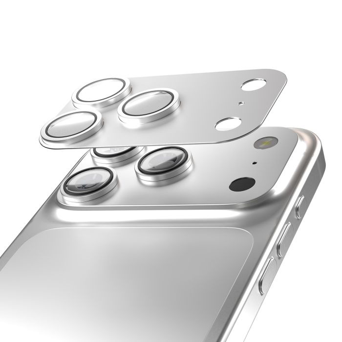 Sklo Etteri Guard objektív fotoaparátu iPhone 17 Pro Max - strieborné