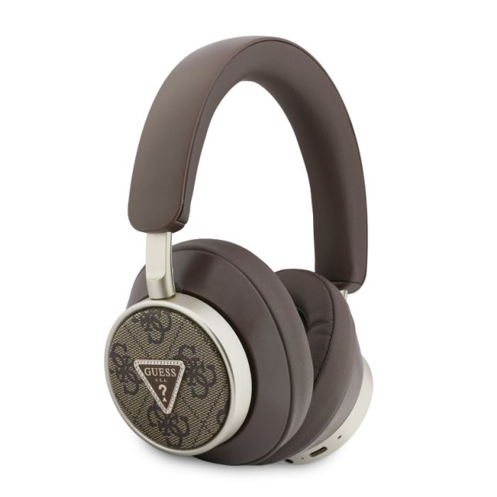 Guess PU 4G Triangle Logo ENC bezdrôtové slúchadlá GUBHC15P4MRCTW hnedé