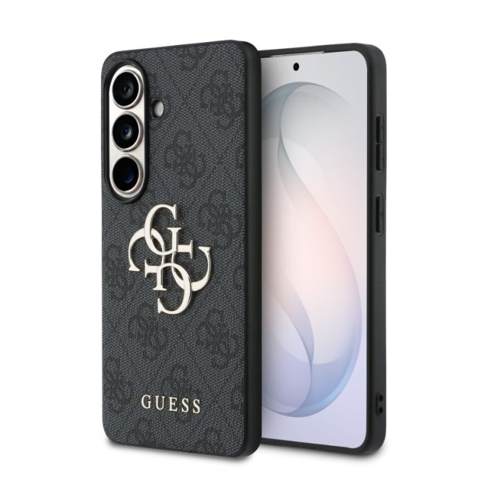 Obal Guess PU 4G Metal Logo Samsung Galaxy S26 5G S941 GUHCS26S4GMGGR sivý