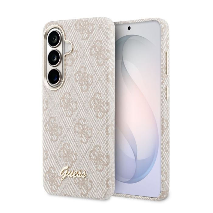 Obal Guess PU 4G Script Metal Logo Magnetic Samsung Galaxy S26 5G S941 GUHMS26S5P4FWMSP ružový