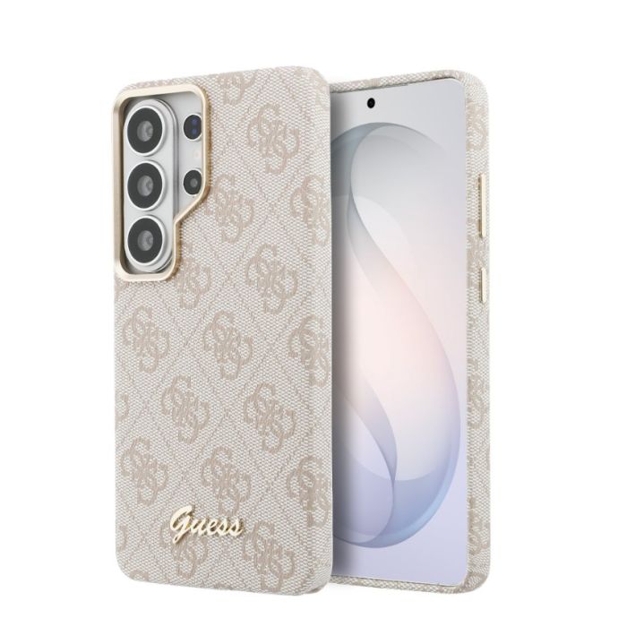 Obal Guess PU 4G Script Metal Logo Magnetic Samsung Galaxy S26 Ultra 5G S948 GUHMS26L5P4FWMSP ružový