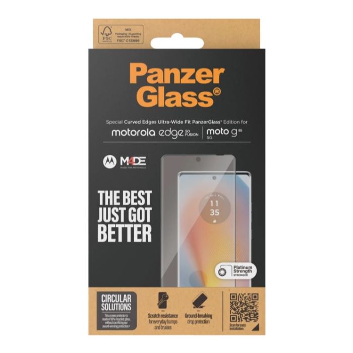 Ochranné sklo PanzerGlass Ultra-Wide Fit Motorola Edge 50 Fusion 5G/Moto G85 5G