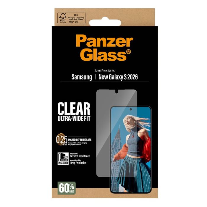 PanzerGlass - Tvrdené sklo UWF s aplikátorom pre Samsung Galaxy S26 5G S942, číre