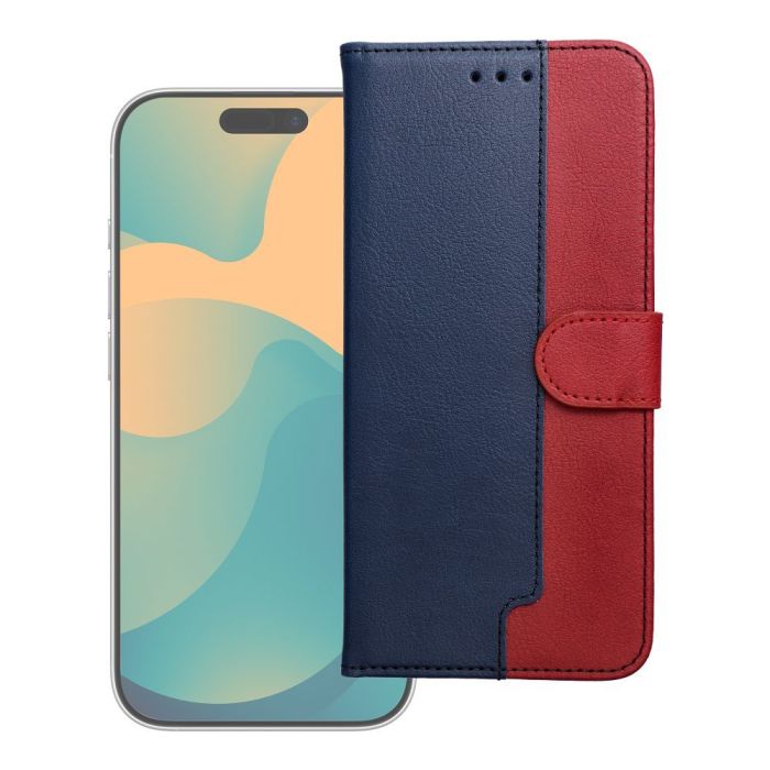 Two-tone Split Book Xiaomi Redmi Note 15 Pro 5G - modro-červený