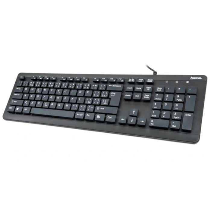 Hama vodeodolná klávesnica KC-600, káblová, čierna