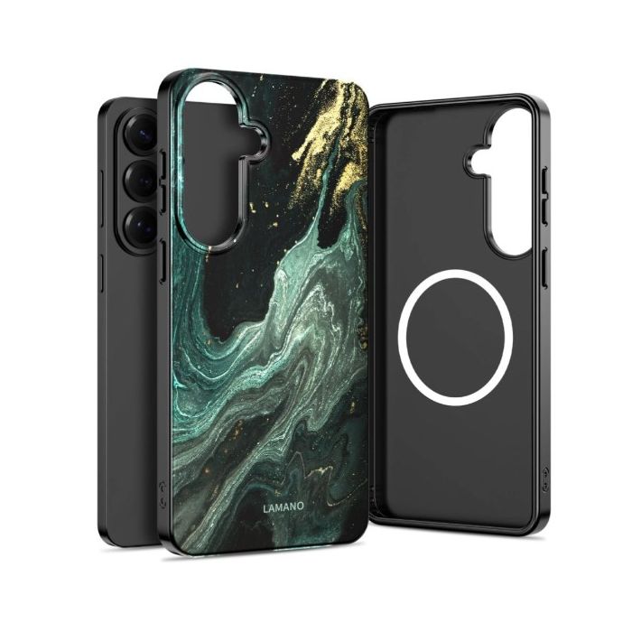 Obal Tech-Protect Lamano MagSafe Samsung Galaxy A57 5G A576 čierno zelený