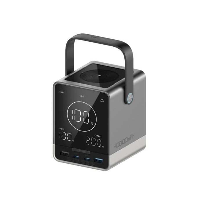 Cuktech Powerbank 300W 40000mAh with Wireless Charging 2x USB-C  Plus 2x USB-A - Black