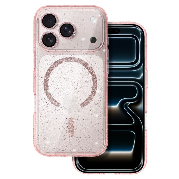 Glitter Shine Magsafe TPU iPhone 17 Pro - ružové