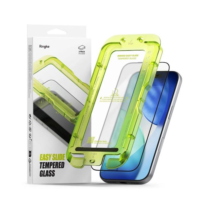 Ochranné sklo Ringke Easy Slide Apple iPhone 17 Pro Max čierne (2ks)